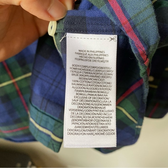 Ralph Lauren Men's Blue Plaid Shirt Size Large Slim Fit Excellent Condition - Picture 8 of 10